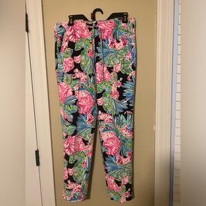 Lily Pulitzer Emora  Pant Onyx Jaguar Jungle Size medium Preppy